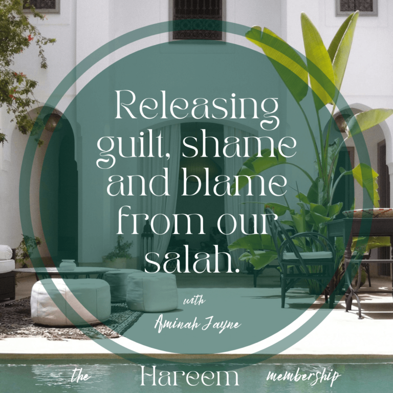 Releasing Pain shame and blame related to salah